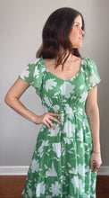 Load image into Gallery viewer, Last One: Candace Green Floral Dress