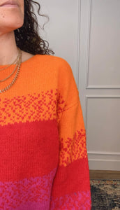 Mable Magenta Ombre Sweater