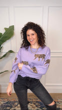 Load image into Gallery viewer, One Left: Loren Lavender Tiger Sweater