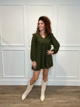 Load image into Gallery viewer, Octavia Olive Green Dress
