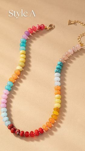 Rainbow Bead Necklace (2 Styles)