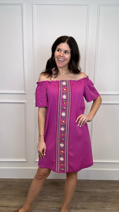 Ferral Floral Embroidery Dress
