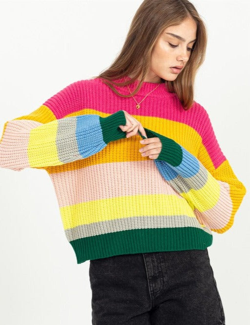 Final One: Bailey Bright Striped Sweater