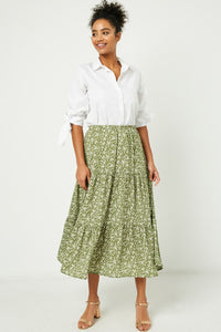 Halie Floral Midi Skirt