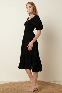 Last One: Madelyn Black Midi Dress