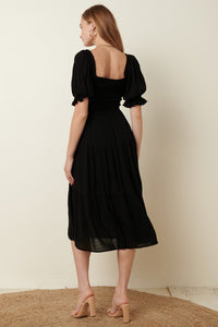 Last One: Madelyn Black Midi Dress