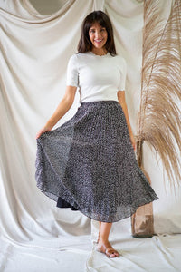 Last One: Lillian Elastic Waist Skirt