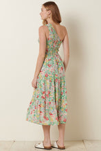 Load image into Gallery viewer, Two Left: Fernanda One Shoulder Floral Dress