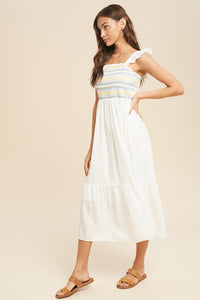 Willow White Midi Dress