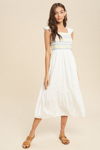 Load image into Gallery viewer, Willow White Midi Dress