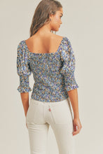 Load image into Gallery viewer, Last One: Sara Square Neck Floral Top
