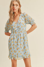 Load image into Gallery viewer, Bianca Blue Floral Dress