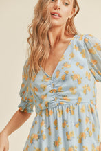 Load image into Gallery viewer, Bianca Blue Floral Dress