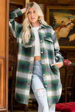 Load image into Gallery viewer, Kenzie Green Plaid Shacket