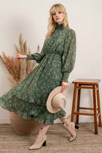 Load image into Gallery viewer, Melissa Mock Neck Midi Dress