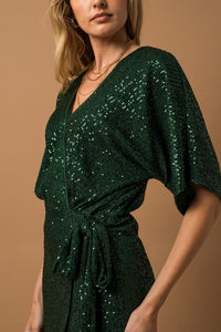 Sienna Green Sequin Dress