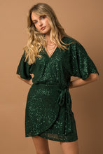 Load image into Gallery viewer, Sienna Green Sequin Dress