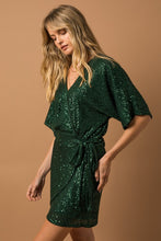 Load image into Gallery viewer, Sienna Green Sequin Dress