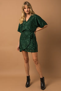 Sienna Green Sequin Dress