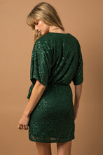 Load image into Gallery viewer, Sienna Green Sequin Dress