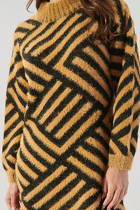 Last One: Zoe Pattern Sweater Dress