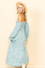 Load image into Gallery viewer, Kiara Blue Floral Maxi Dress