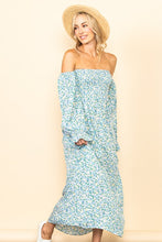 Load image into Gallery viewer, Kiara Blue Floral Maxi Dress