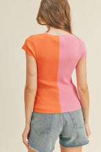 Load image into Gallery viewer, Ophelia Orange and Pink Top