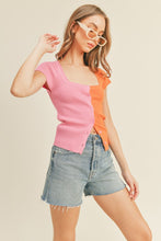 Load image into Gallery viewer, Ophelia Orange and Pink Top