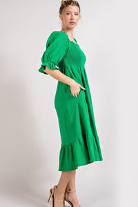 Georgia Green Midi Dress