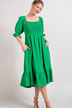 Load image into Gallery viewer, Georgia Green Midi Dress