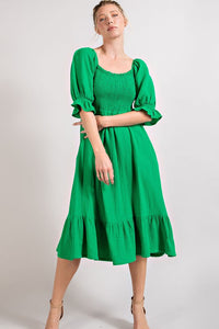 Georgia Green Midi Dress