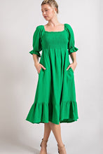 Load image into Gallery viewer, Georgia Green Midi Dress