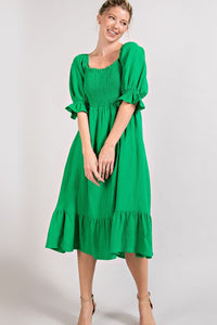 Georgia Green Midi Dress