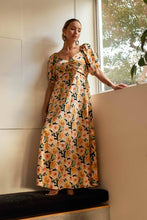 Load image into Gallery viewer, Devin Satin Floral Maxi Dress