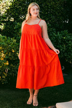 Load image into Gallery viewer, Kathryn Orange Spaghetti Strap Dress