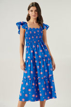 Load image into Gallery viewer, Blake Blue Tiered Midi Dress