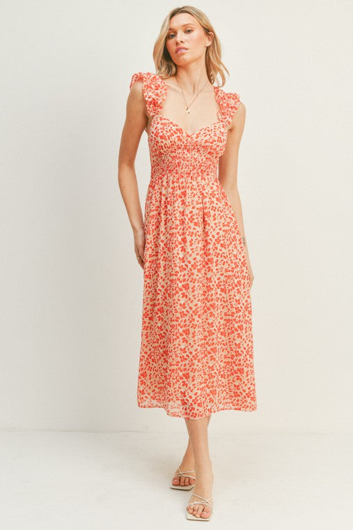 Last One: Jessica Ruffle Midi Dress