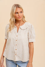 Load image into Gallery viewer, Gracie Gingham Blouse