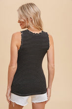 Load image into Gallery viewer, Lucinda Lettuce Edge Striped Tank