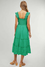 Load image into Gallery viewer, Maya Smocked Ruffle Midi Dress (2 Colors)