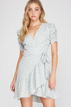 Load image into Gallery viewer, Maria Light Blue Floral Dress