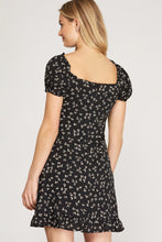 Load image into Gallery viewer, Britney Black Floral Dress