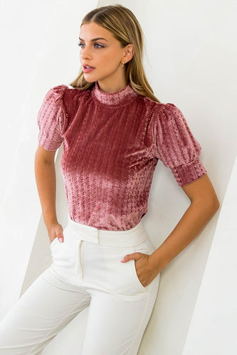Tessa Textured Velvet Top