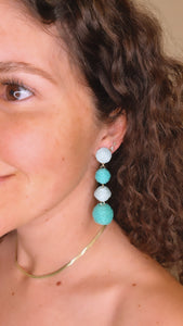 Raffia Ball Earrings