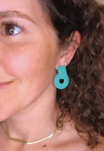 Teal Drop Earrings