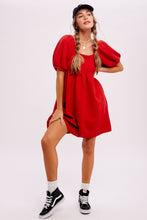 Load image into Gallery viewer, Dorthy Red Puff Sleeve Dress