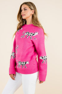 Chloe Pink Leopard Sweater