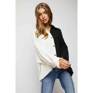 Charlie Black and White Top