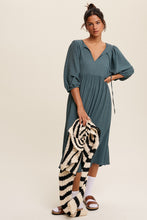 Load image into Gallery viewer, Gabby Front Tie Midi Dress